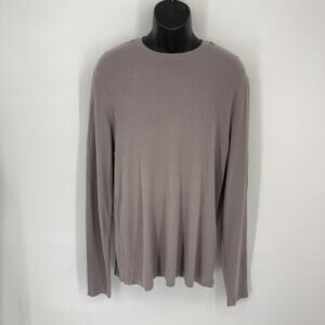 Cotton Citizen NEW Mens Hendrix Crew Shirt Long Sleeves Lightweight Size L Taupe